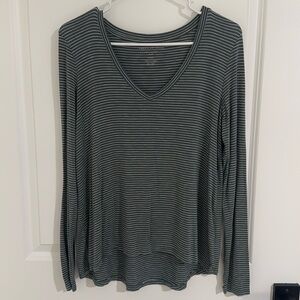 AE Soft & Sexy Striped Long Sleeve V-Neck